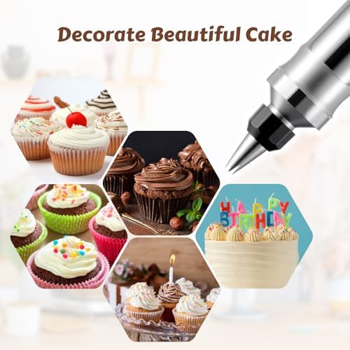 Dessert Decorating Syringe Set, Stainless Steel Frosting & Icing