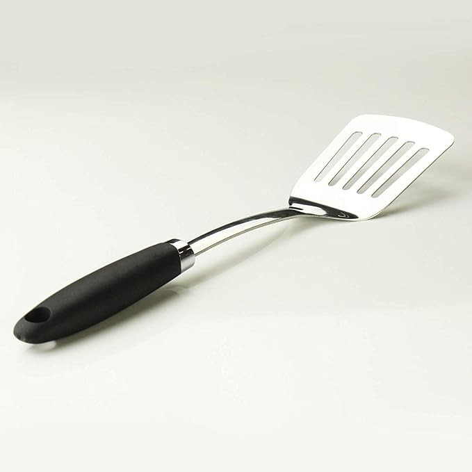 Stainless Steel Spatulas Set, 2 Pack Heavy Duty Solid & Slotted Turner - Image 6