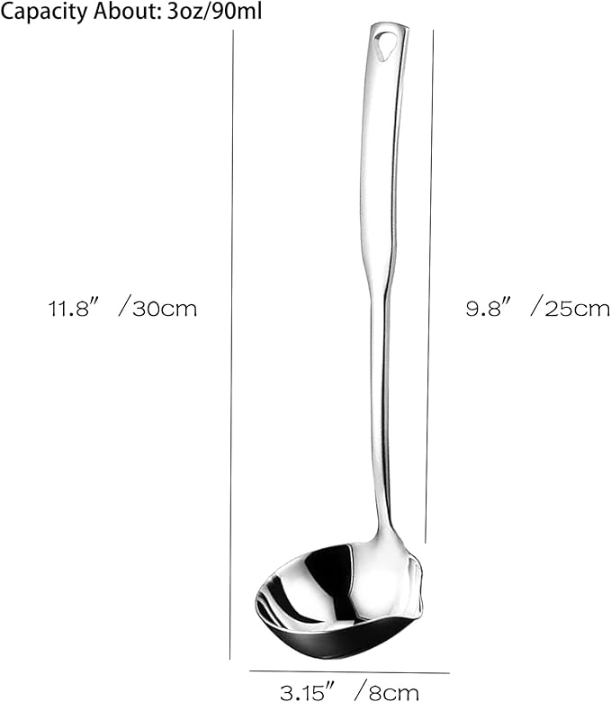 Soup Ladle 304 Stainless Steel Heavy Ladle - Image 2