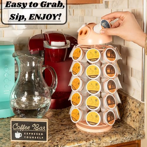 Made Easy Kit Carousel Coffee Pod Holder, Compatible with Keurig