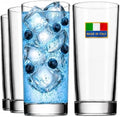 Godinger Drinking Glasses, Tall Highball Glasses Set of 4, Made in