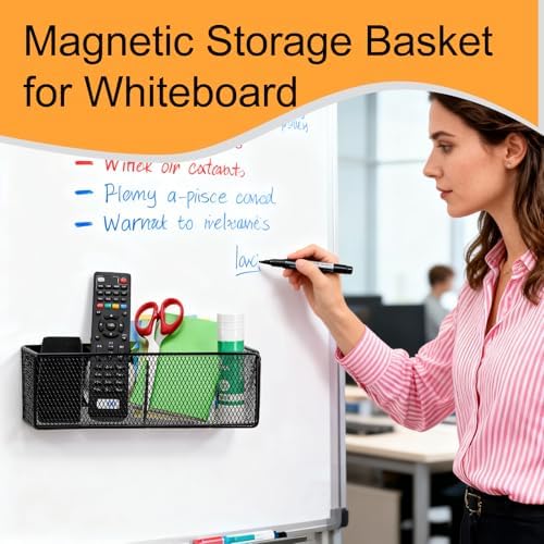 WUWEOT 2-Pack Magnetic Basket Fridge Organizers
