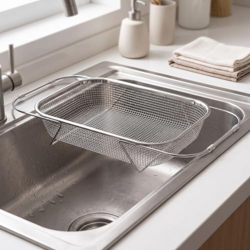 Mesh Colander with Extendable Handles, Extra Large