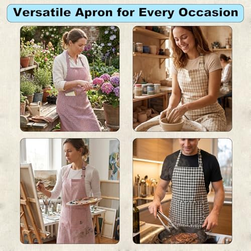 Apron for Men & Women, Lightweight Chef Apron for Cooking, Kitchen &