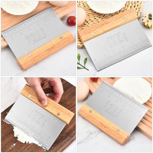 2pcs Stainless Steel Dough Scraper Cutter Tool