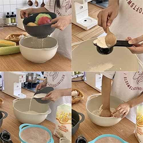 Plastic Nesting Bowls Set, 8 Pieces