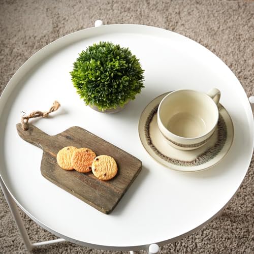 Bosmarlin Ceramic Cappuccino Cup and Saucer Set of 2, 10 Oz
