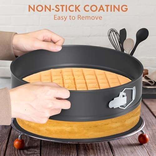 ENLOY Springform Cake Pan Set of 3, Non-Stick Leak-Proof with