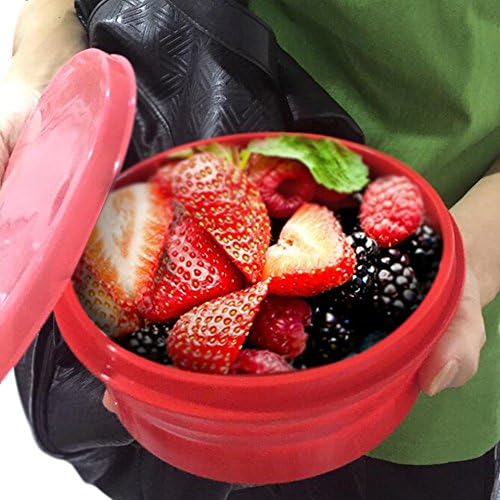 ME.FAN Silicone Collapsible Bowls - Silicone Folding Travel Bowl with