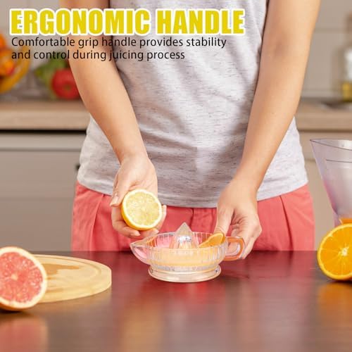 Manual Glass Lemon Squeezer for Fresh Juice