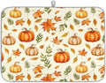 Fall Dish Drying Mat, Pumpkin Autumn Microfiber Kitchen Countertops