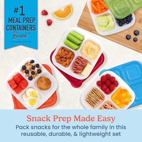 Bentgo Easyboxes 4-Compartment Snack Containers - 8-Piece Set with 4