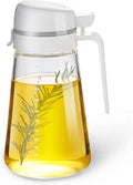Auto Flip Glass Olive Oil Dispenser Bottle - 22oz Clear Cruet by Meterga