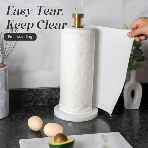 Koville Marble Paper Towel Holder, 6" Stone Base