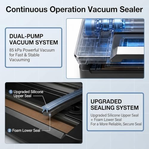 Double Pump Vacuum Sealer, 32cm Wide Heat Seal