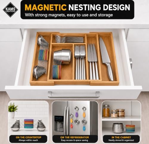 16PCS Magnetic Measuring Cups and Spoons Set with Leveler – Strong N52