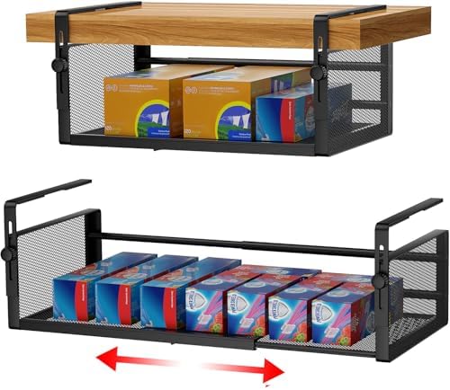AmonHouseware 2Pack Expandable Under Shelf Storage Basket