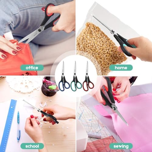 iBayam 8.5" Heavy Duty Scissors All Purpose for Office School Crafts