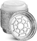 MontoPack 9” Round Aluminum Foil Pans with Clear Lids | Disposable