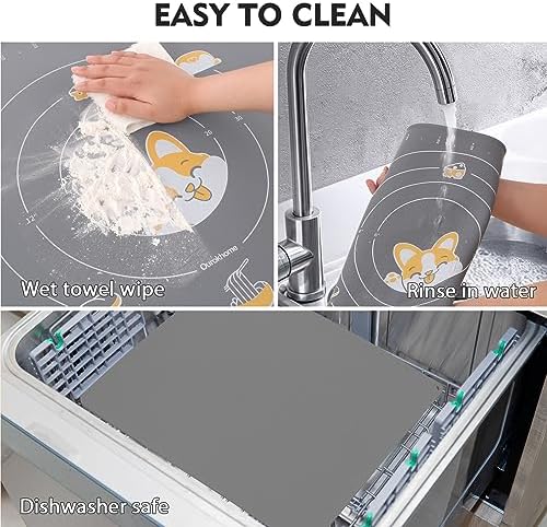 Silicone Baking Mat and Pastry Scraper, Ourokhome Dough Kneading Mat