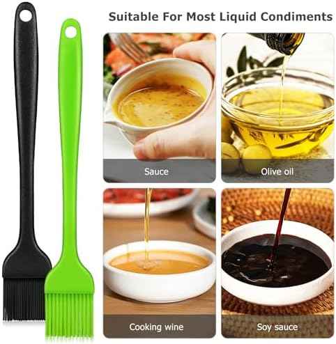 6pcs Silicone Pastry Brush Set, Heat Resistant Oil Brushes for Baking