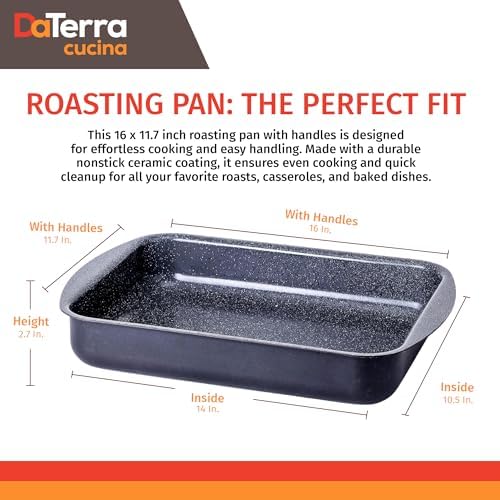 DaTerra Cucina Ceramic-Coated Nonstick Roasting & Lasagna Pan
