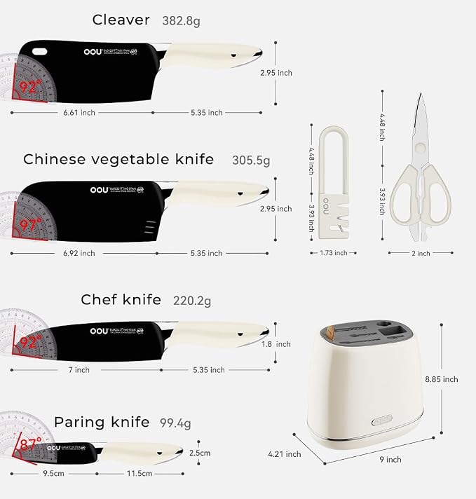 OOU Kitchen Knife Block Set - Image 5