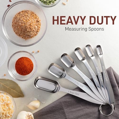 Zulay Measuring Spoons Set - 6 Piece Stainless Steel Measuring Spoons