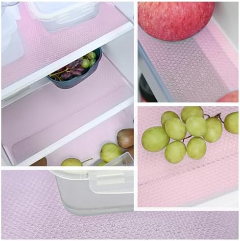 12Pcs Refrigerator Liners Washable Fridge Shelf Liners Refrigerator