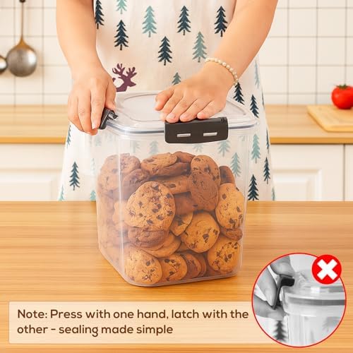 4 Pack 5.3L Thick Flour Sugar Storage Containers for Pantry, Airtight