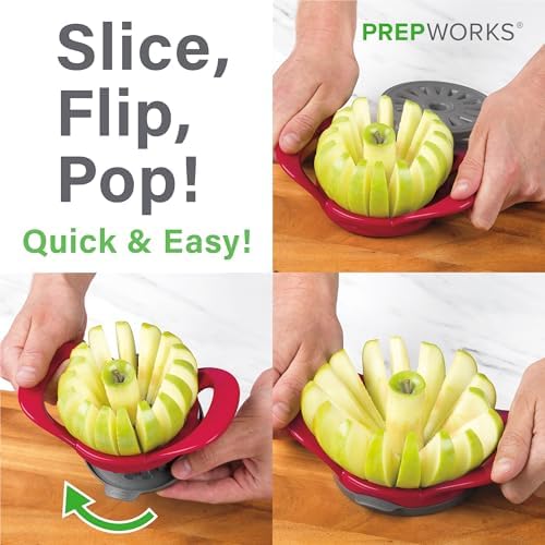 PrepWorks Apple Slicer and Corer, 16 Slices, Red