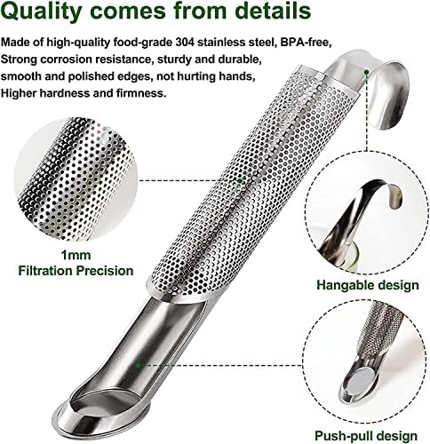 2PCS stainless steel tea filter mesh with hook handle, stainless steel