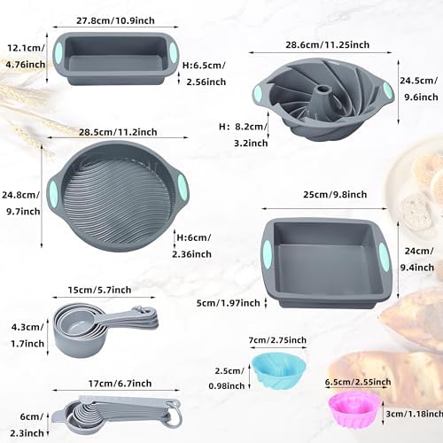To encounter 45 Pieces Silicone Bakeware Set, Heat Resistant Baking