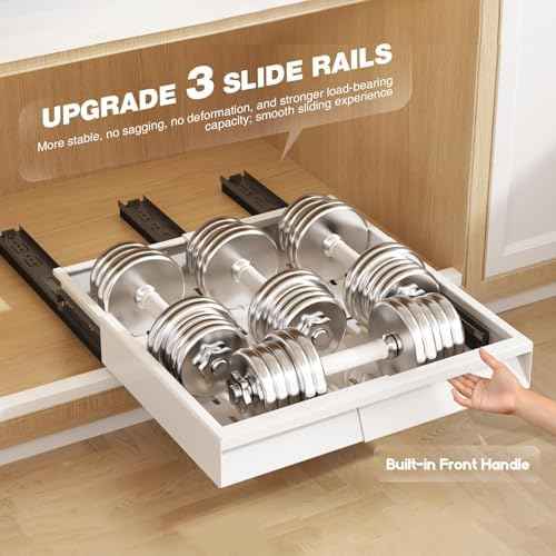 Seinloes Pull Out Cabinet Organizer, 4-Side Expandable to Fit Most