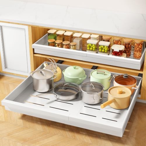 Pull out Cabinet Organizer, 1-Pack Expandable(13.6"-24") Silde out