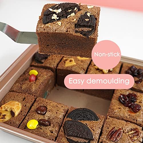Brownie Pan with Dividers, Non Stick Brownie Baking Pan, 18 Pre-slice