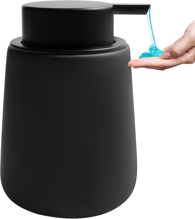 Soap Dispenser Ceramic with Easy-to-Press Pump Hand Lotion Liquid Dispenser - Image 2