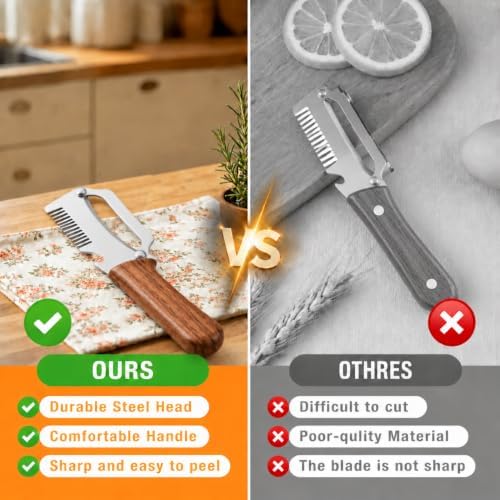 Multifunctional Vegetable Peeler for Kitchen, 3 in 1 Stainless Steel