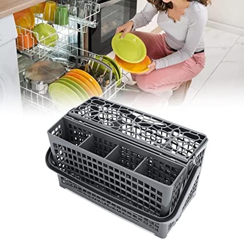 GLOGLOW Dishwasher Cutlery Basket, Large Capacity Silverware Basket