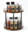 2-Tier Lazy Susan Spice Rack, 10'' Rotating Turntable for Cabinet