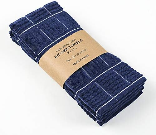 Anyi 100% Cotton Kitchen Towels, Absorbent Dish Towels with Hanging