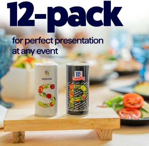 Morton McCormick Salt and Pepper Shaker Set, 5.25 Ounce, 12 Pack