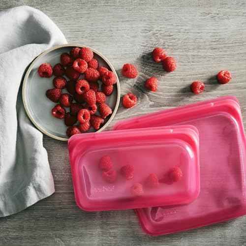 Stasher Reusable Silicone Food Storage Bags, Snack, Sandwich 2-Pack