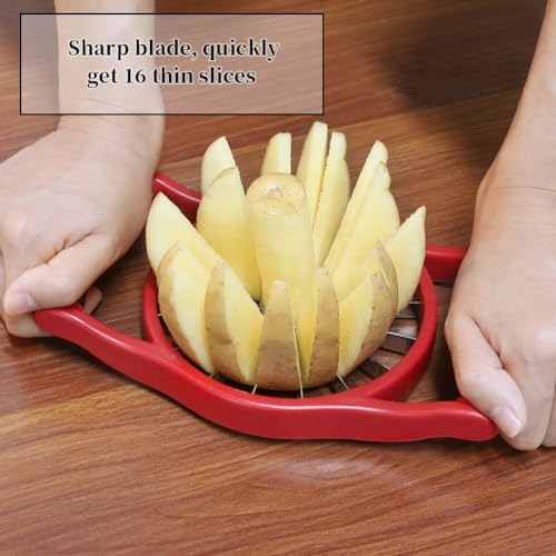 Newness 5.12 Inch Extra Large Apple Slicer, 16-Slices Heavy Duty Apple