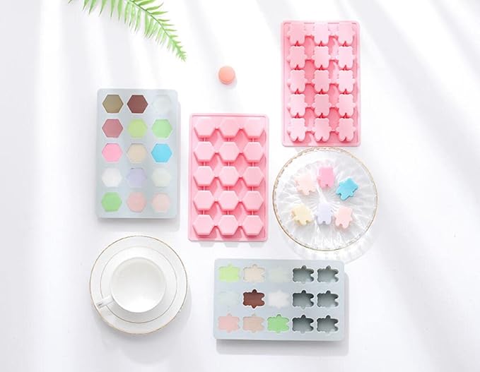Cute Ice Cube Trays Silicone Chocolate Mold Wax Melt Molds Easy Release Ice - Image 6