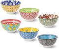 Ceramic Bowl Set Small Bowls - 6 Little Porcelain Dessert Bowls Set
