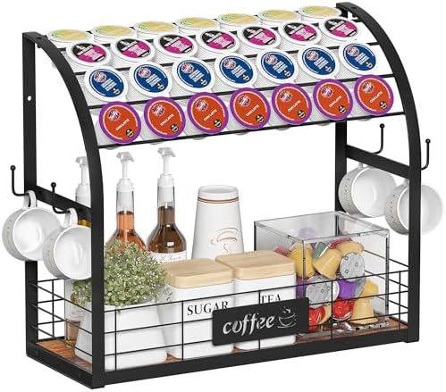 K Cup Holder, Coffee Pod Holder, K Cup Organizer, Black