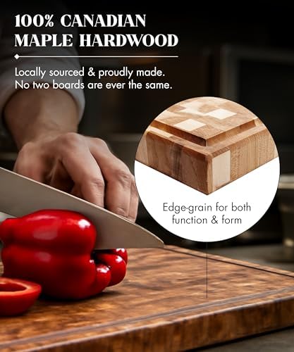 Labell Canadian Maple Cutting Board, 16 x 20 x 1.5 Inches