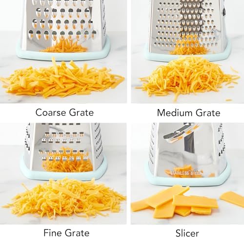Tovolo Box Grater 4 Sided Large Stainless Steel Cheese Grater for