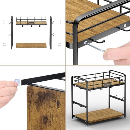 Coffee Cup Holder 2 Tier Mug Stand Rack